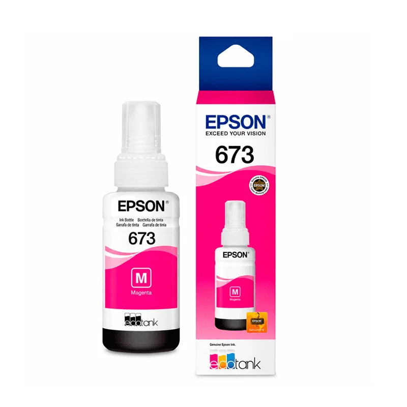 Tinta Epson 673 Magenta Original T673320-AL para Impresoras EcoTank