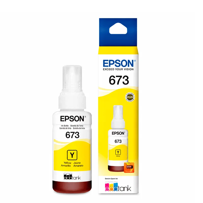 Tinta Epson 673 Yellow Original T673420-AL para Impresoras EcoTank - Computecperu