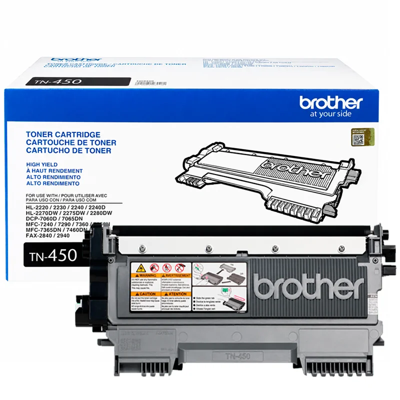 Tóner Brother TN-450 Original Negro para HL, DCP y MFC - Computecperu