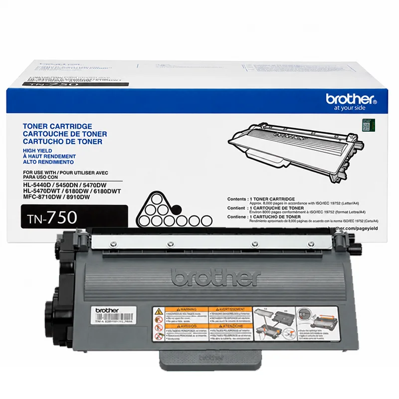 Tóner Brother TN-750 Original Negro para HL-5450DN y MFC-8950DW - Computecperu