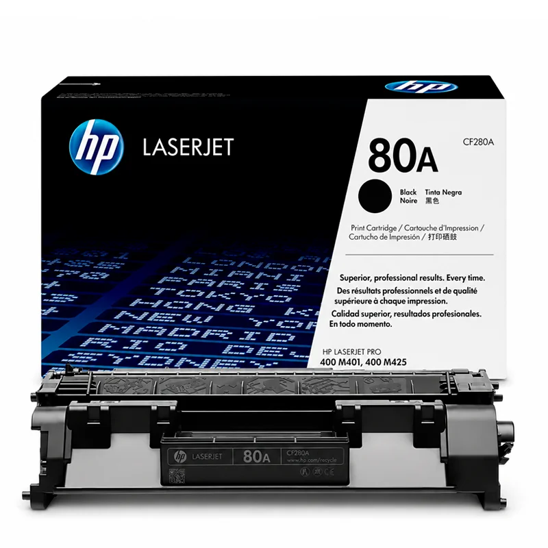Tóner HP 80A CF280A Original Negro para LaserJet Pro M401 y M425 - Computecperu