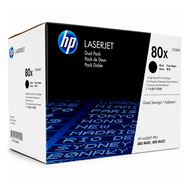 Toner Tóner HP 80X CF280X Original Negro para LaserJet Pro 400 M401n imagen 3