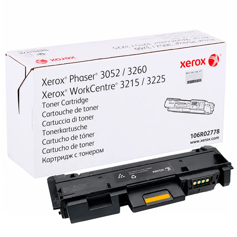 Tóner Xerox 106R02778 Original Negro Phaser 3052/3260 y WorkCentre 3215/3225
