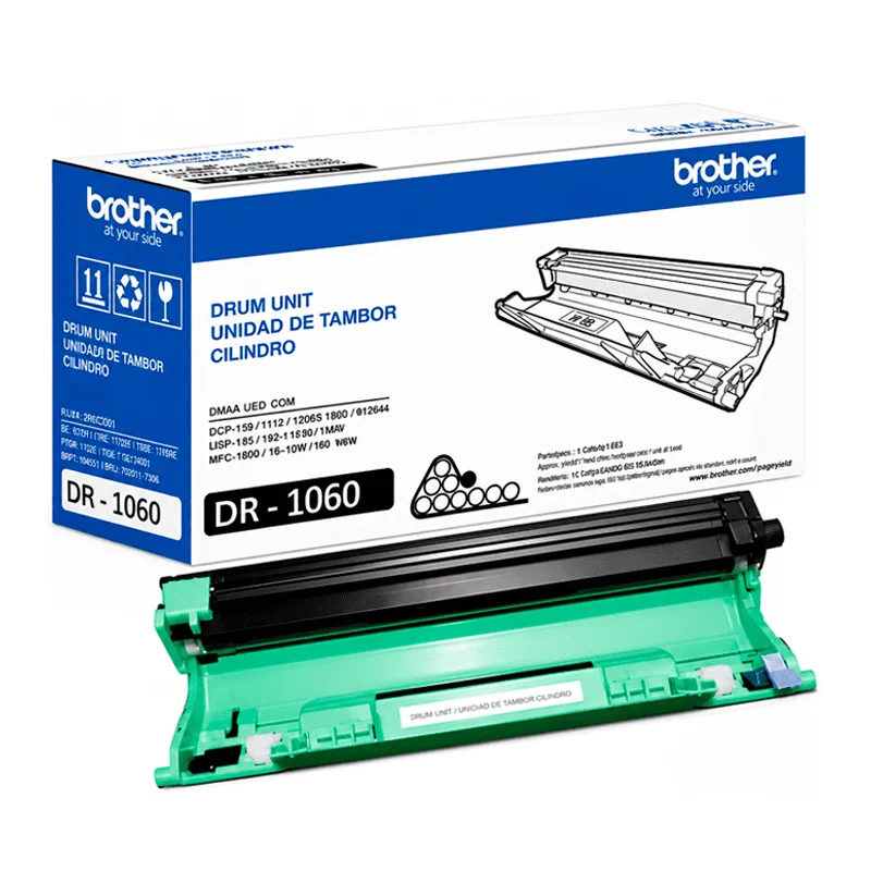 Tambor de Imagen Brother DR-1060 Original Negro para HL-1110, DCP-1512 y MFC-1810 - Computecperu