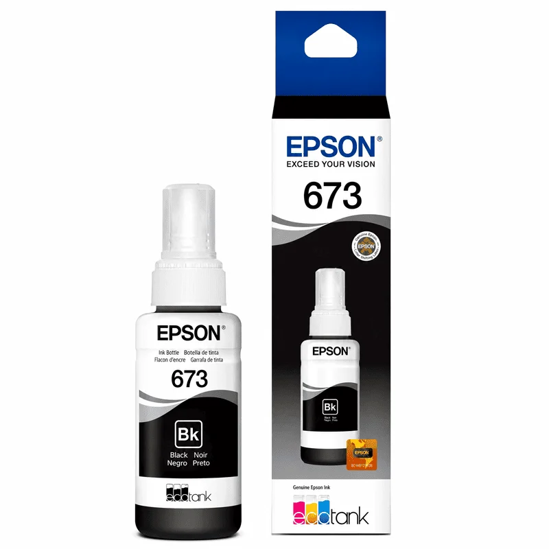 Tinta Epson 673 Negro Original T673120-AL para Impresoras EcoTank - Computecperu