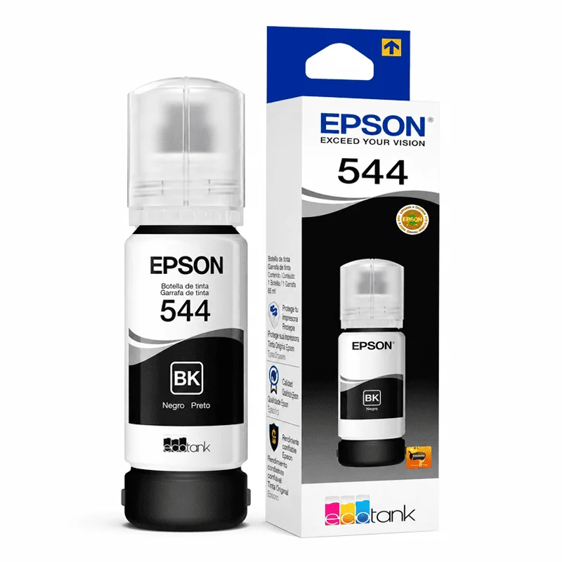 Tinta Epson 544 Original Negro T544120-AL para EcoTank L3110, L3150 y L3250 - Computecperu