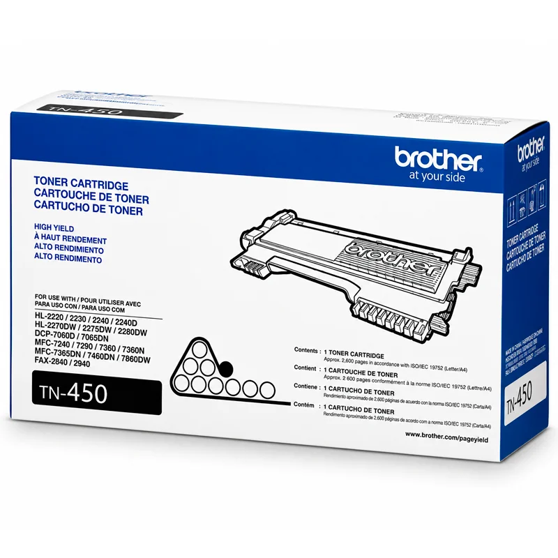 Toner Tóner Brother TN-450 Original Negro para HL, DCP y MFC imagen 3