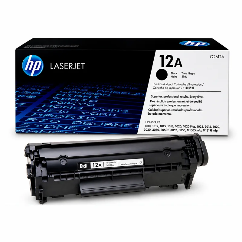 Toner Tóner HP 12A Q2612A Original Negro para LaserJet 1018, 1020, 1022 y M1005 imagen 2
