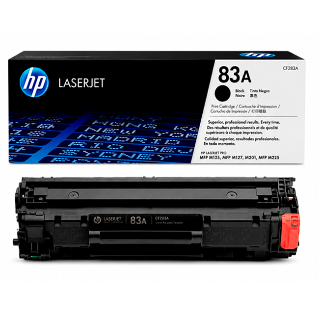 Tóner HP 83A CF283A Original Negro para LaserJet Pro M125, M127, M201 y M225